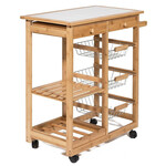 Столик передвижной кухонный разделочный (mod. JW3-2063) (Натуральный)