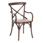 Стул Secret De Maison «Cross Armchair» с подлокотниками (mod. CB2008 тёмный орех) (Тёмный орех)