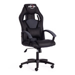 Кресло компьютерное «Driver» (Искусственная черная кожа + серая сетка)