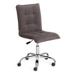 Кресло ZERO (флок/кож/зам, серый/металлик, 29/C 36)