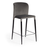 Стул полубарный ALVOR (mod. 715пб) (серый barkhat 26/черный)