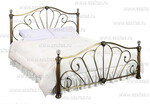 Кровать двуспальная «BD-95» + основание (Античный никель (180 x 200см)