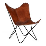 Кресло Secret De Maison «Newton» (951) со съемным чехлом из натуральной кожи (Античный светлый)