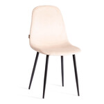 Стул BREEZE (mod. JSC-58) вельвет/металл, 44 х 53 х 86 см, creamy (кремовый) HLR 5 / черный