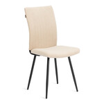 Стул обеденый Monte Carlo разборный, ткань велюр, 42х57х95см, молочный/черный, (Porsche 2)