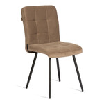 Стул обеденый Medeo разборный, велюр, 47х56х89, бежевый/черный, (Porsche 5)