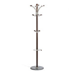 Вешалка Hanami (mod. GH-8617) дерево/хром/мрамор, 37 x 37 x 175 см, Black (Черный) / Walnut (Орех)