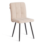 Стул обеденный Medeo LT, флок , бежевый/черный, 7, 50х55х93