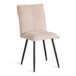Стул обеденный Sweet LT, флок , бежевый/черный, 7, 50х55х93