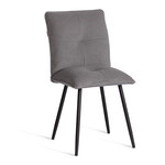 Стул обеденный Sweet LT, флок , серый/черный, 29, 41х55х88 см