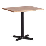 Стол VALHALLA (mod.XMS-T9111) дерево вяз/железная опора, 80х65х76 см, груша №3/черная опора