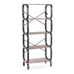 Стеллаж WS-04 60x30x140 см, burnt