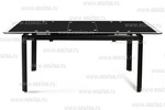 Стол стеклянный раскладной TB018-2 (Чёрный)