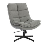 Кресло лаунж Reflex/Рефлекс велюр/букле (HYP), светло-серый