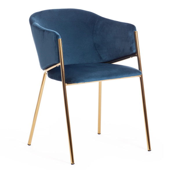 Стул KRONOS (mod. 8158) (синий/золотые ножки, G062-48 (13442))