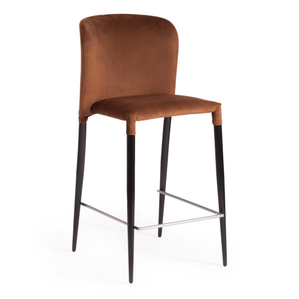 Стул полубарный ALVOR (mod. 715пб) (коричневый barkhat 11/черный)