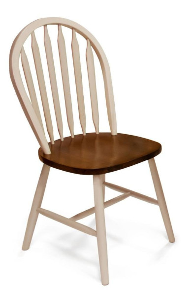 Стул с твёрдым сиденьем «Спарта» (SPARTA) (Античный белый/Тёмный дуб)