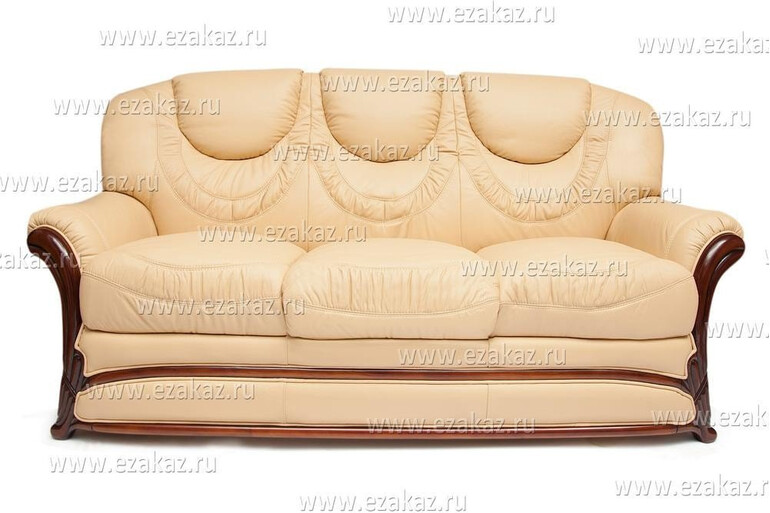 Диван 3-х местный из натуральной кожи «Анна» (Anna) (Эрете)