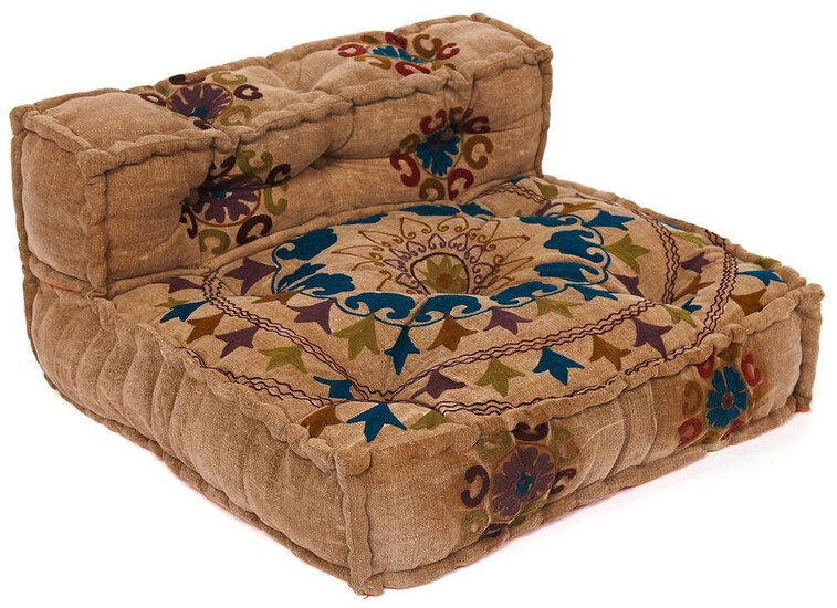 Модуль мягкий со спинкой Secret De Maison «Radja» (mod. MA-103) (Жёлтый с цветами )