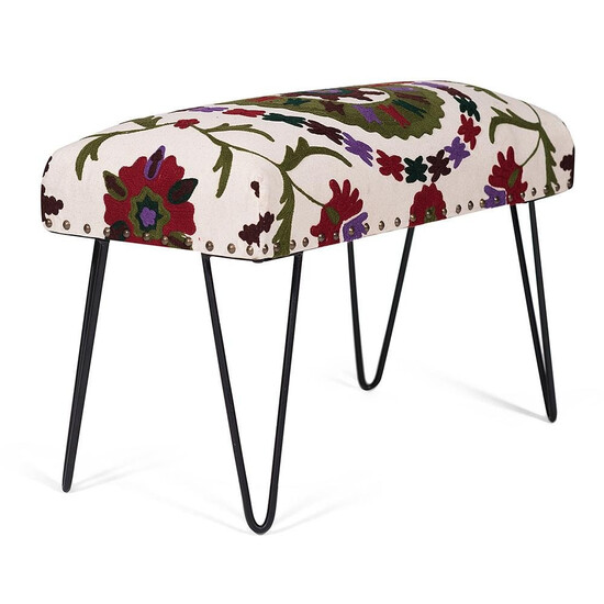 Банкетка Secret De Maison «Maharaja» (mod. 10237) (Белый с цветами Luchetta)