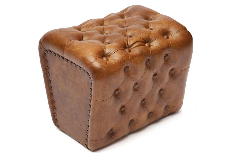 Пуф Secret De Maison «Честер» (Chester) 4311 из натуральной кожи (Античный светлый)