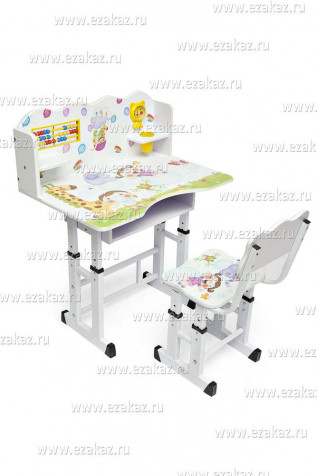 Детский комплект мебели «Растём вместе» (парта+стул) «Жирафы» (Жирафы)