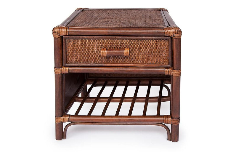 Тумба прикроватная «Андреа Пальмы» (Andrea Palm) натуральный ротанг (Пекан)