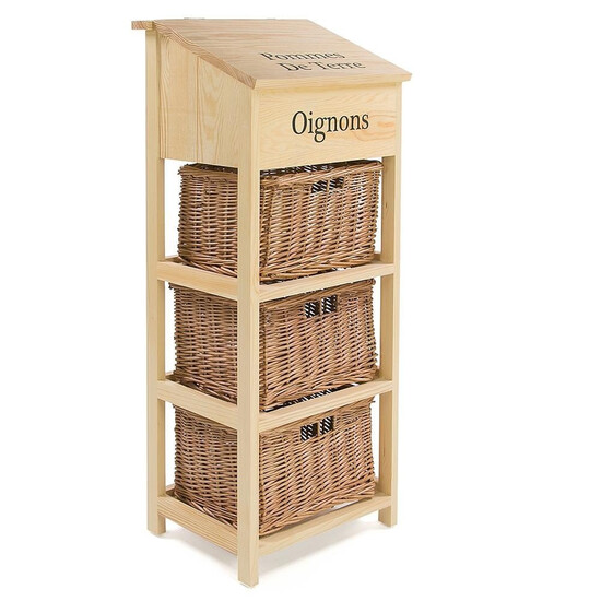 Тумба Secret De Maison «Legumes» (Легюм) PE-09 с 3-мя корзинами и ящиком (Натуральный)