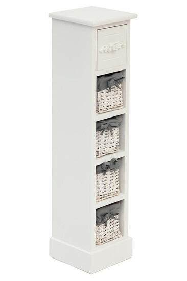 Тумба с 4 корзинами и ящиком Secret De Maison «Floral 5» (mod. HX16-002NS) (Белый)