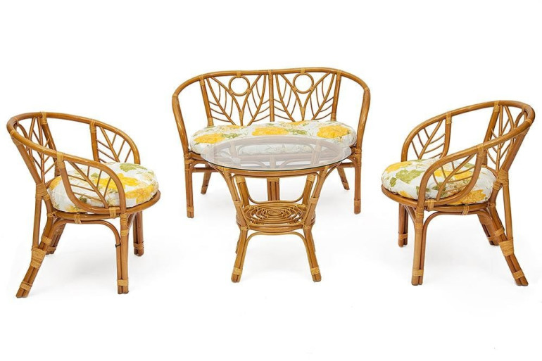 Комплект для отдыха «Корсика» (Corsica) натуральный ротанг (Honey (мёд)