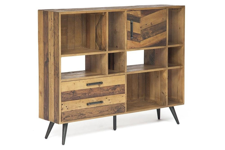 Шкаф книжный Secret De Maison «Largo» (Ларго) (mod. LAR L02-Н120) (Brown recycled)