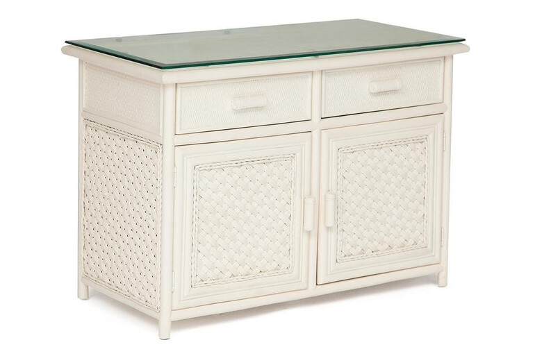 Комод «Андреа» (Andrea) натуральный ротанг (Белый)