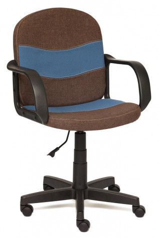 Кресло «Багги» (Baggi) (Коричневая + синяя ткань)