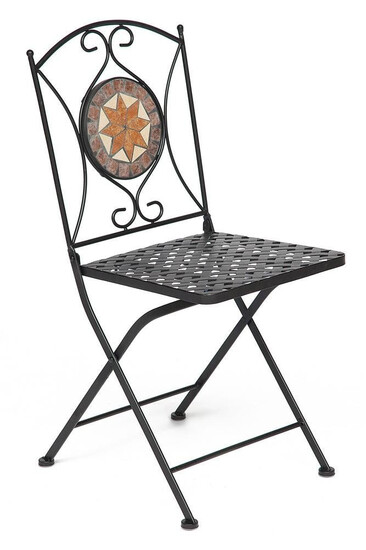 Кованый стул Secret De Maison «Джулия» (Julia) (плитка «Квадрат») (Чёрный)