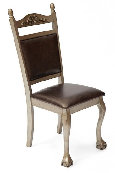 Стул с мягким сиденьем 467 APU-E silver gold (Серебристо-золотой)