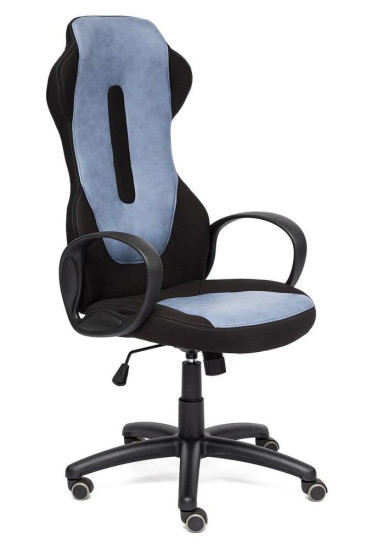 Кресло компьютерное «Alien» (Искусственная коричневая кожа + искусственная голубая кожа)