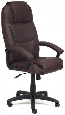Кресло офисное TetChair «Bergamo» (Искусств. коричневая кожа)
