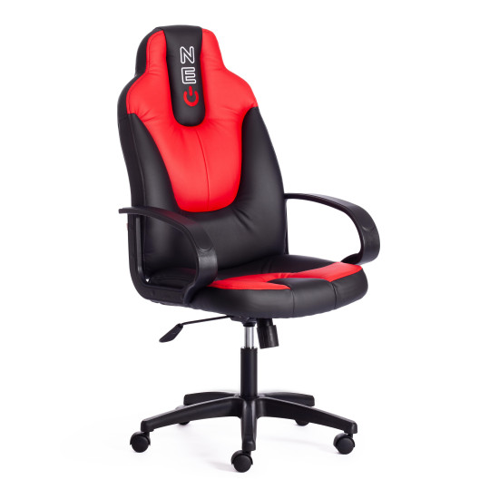 Кресло компьютерное «Neo 1» (Чёрно-красная искусственная кожа)