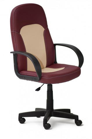Кресло «Parma» (Бордовая+бежевая искусственная кожа)