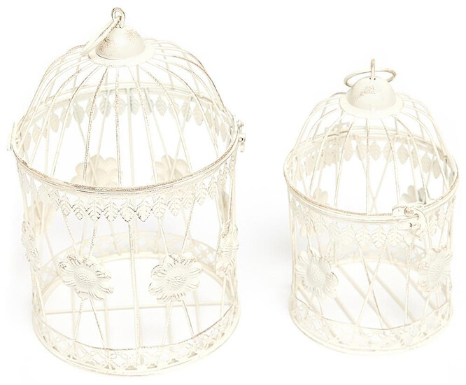 Клетка-цветочница (набор из 2шт.)  Secret De Maison «Cacadu» (mod. PPL08--7655) (Античный белый)