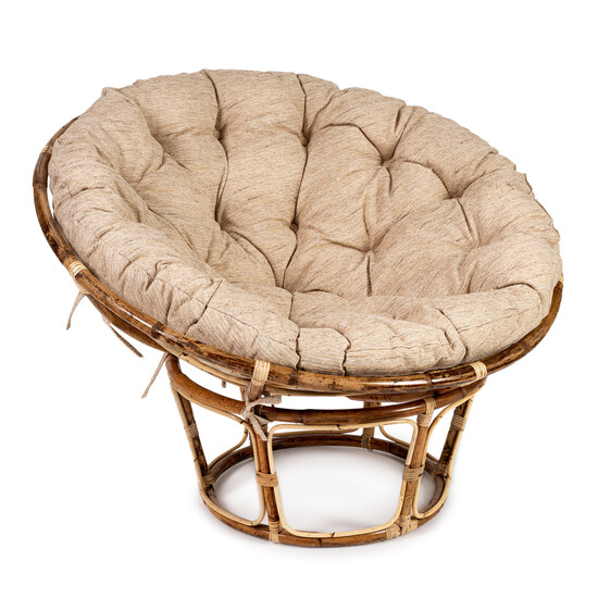 Кресло из ротанга «Папасан Эко Скин» (Papasan Eco Skin 23/01 Natural натуральный) + Подушка(старт)