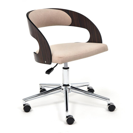 Кресло офисное TetChair «Jazz» (палисандр, флок , бежевый)
