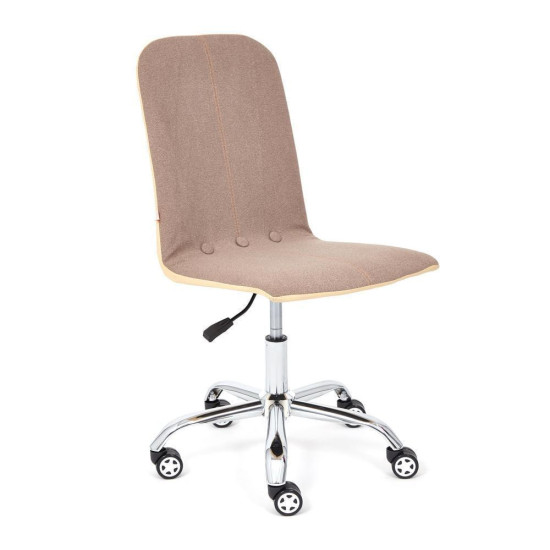 Кресло офисное «Rio» (экошерсть/кож/зам, коричневый/бежевый)