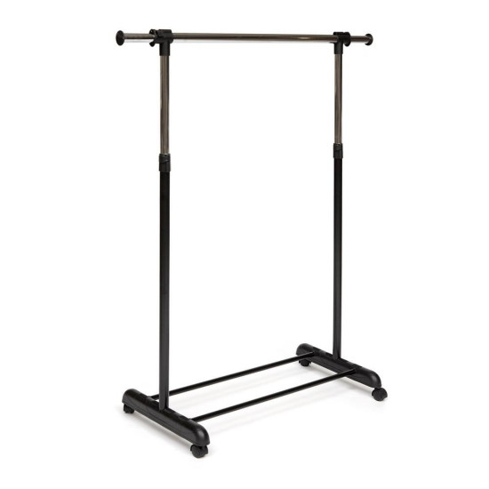 Вешалка раздвижная для гардеробной NY-3294 (Хром/черный)