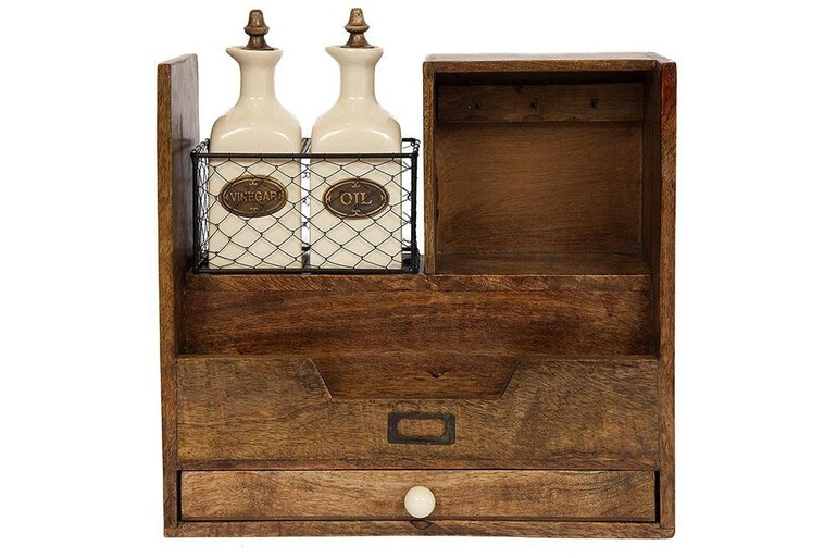 Полка с бутылками для оливкового масла и уксуса Secret De Maison Chateau (С-3576) (Натуральный)