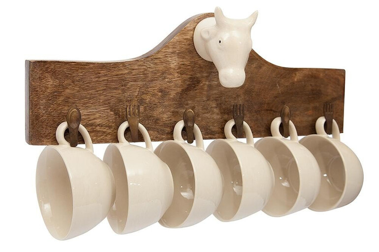 Полка «Коровка» с 6-ю чашками Secret De Maison Chateau (С-1356) (Натуральный)