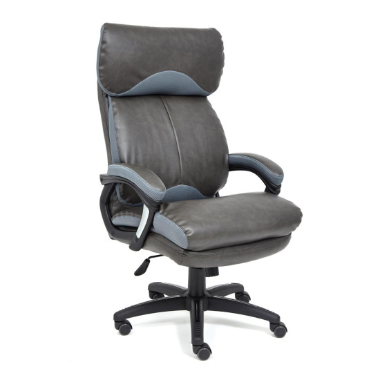 Кресло офисное «Duke» (кож/зам/ткань черный/серый)