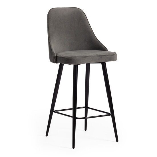 Стул барный «Kish» (mod. 714) (серый barkhat 26/черный)