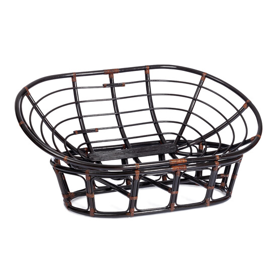 Кресло "MAMASAN" 23/02 W / без подушки / Antique brown (античный черно-коричневый)