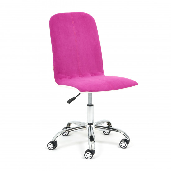 Кресло RIO (флок/кож/зам, фиолетовый/белый)